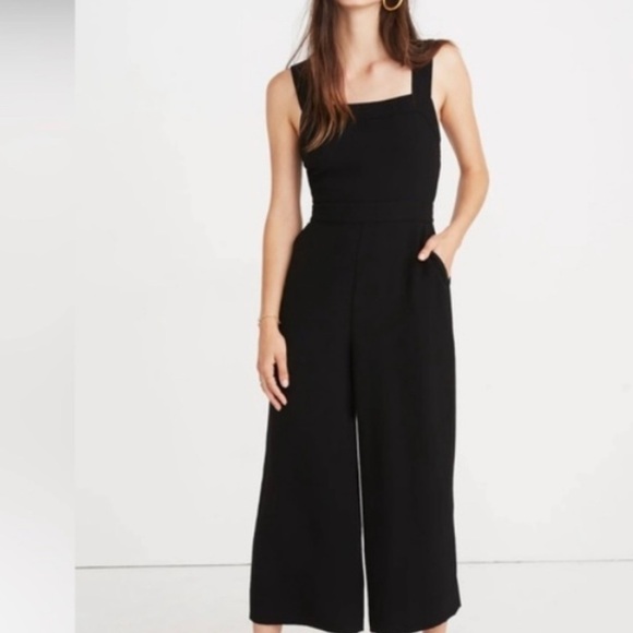 Madewell black apron back jumpsuit 8 - Picture 1 of 8